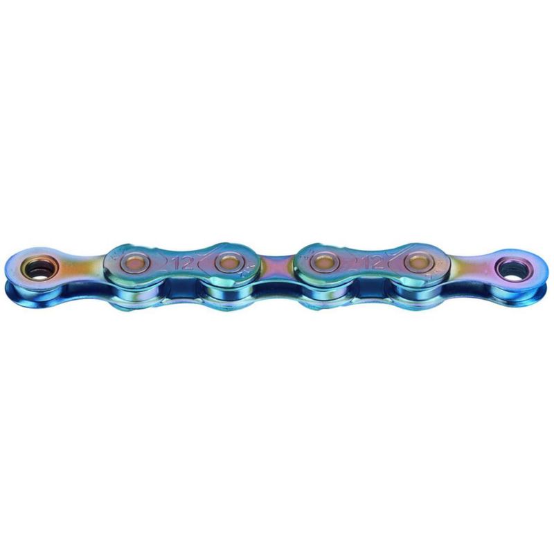 Cadena de bicicleta KMC X12 encerada Aurora Blue 126 eslabones