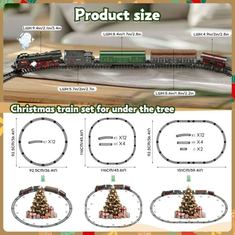 Set de tren Cirmine con control remoto recargable por USB