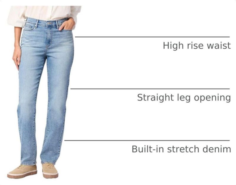 Jeans Levi Strauss Signature Gold de Cintura Alta 74 cm