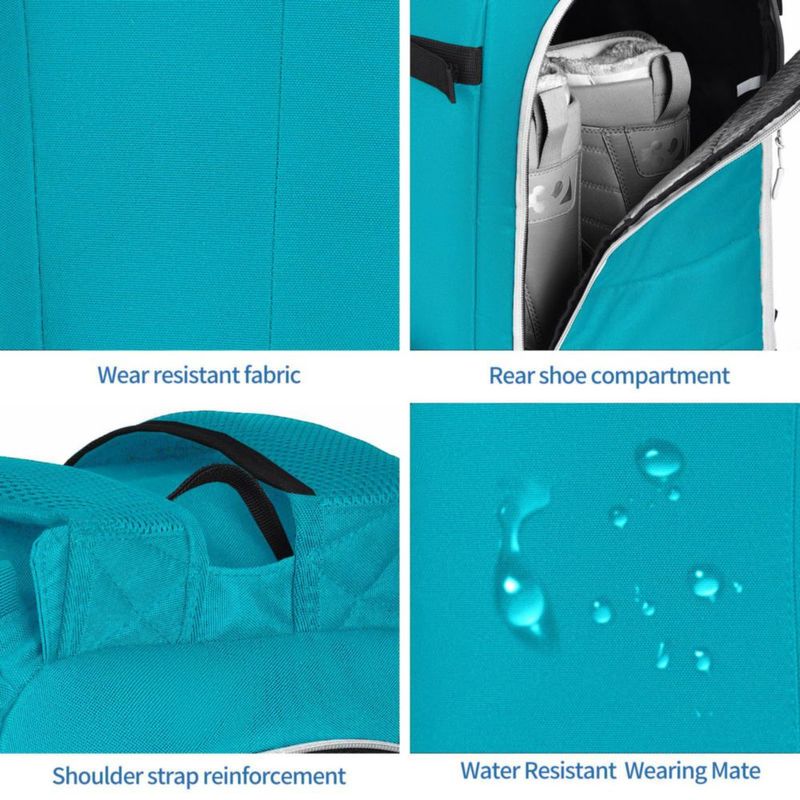 Mochila para Botas de Esquí FeedMoo 50L Impermeable Azul Lago