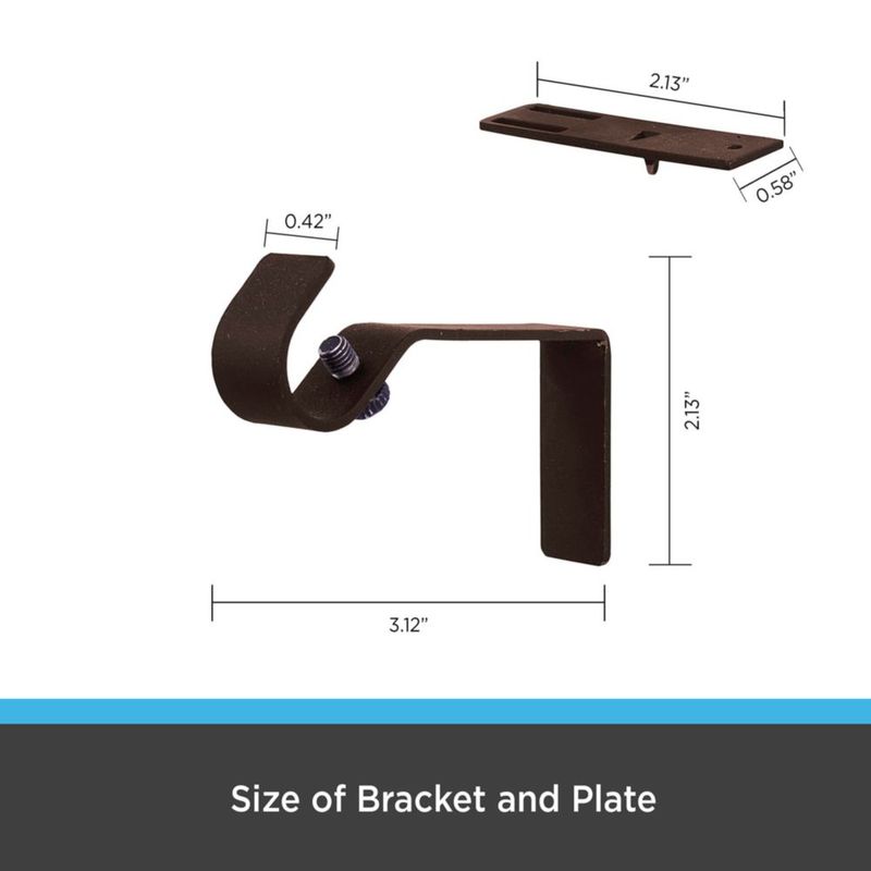 Soportes para barra de cortina Kenney 2 unidades – Bronce envejecido