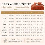Juego de ropa de cama CozyLux King Naranja Quemado - 7 piezas