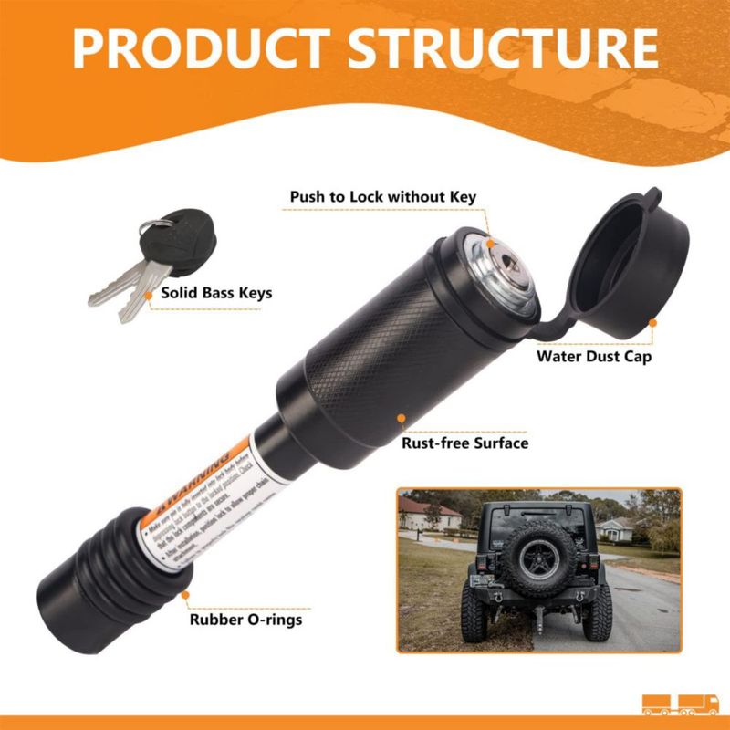 Candado para enganche META Hardware 5/8" paquete de 4 para receptor de 2"