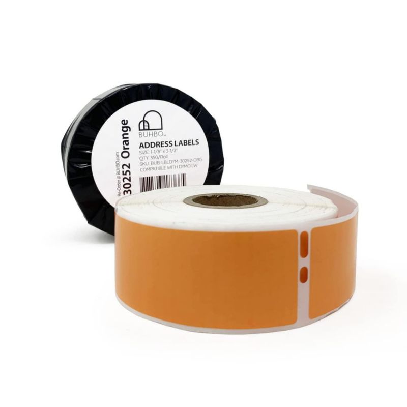 Etiqueta de dirección Buhbo 30252 Naranja compatible con DYMO