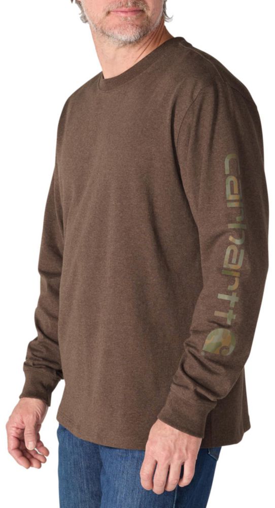 Camiseta de manga larga Carhartt Dearborn LS Logo talla grande color Dark Clove
