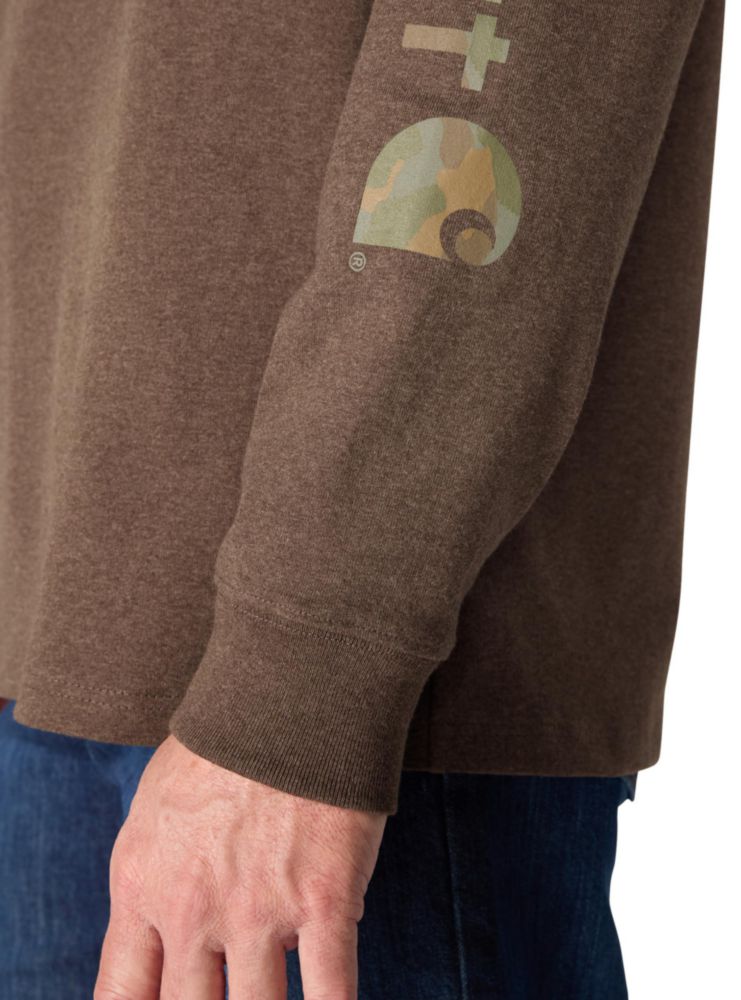 Camiseta de manga larga Carhartt Dearborn LS Logo talla grande color Dark Clove