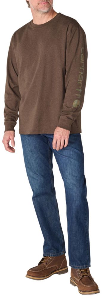 Camiseta de manga larga Carhartt Dearborn LS Logo talla grande color Dark Clove
