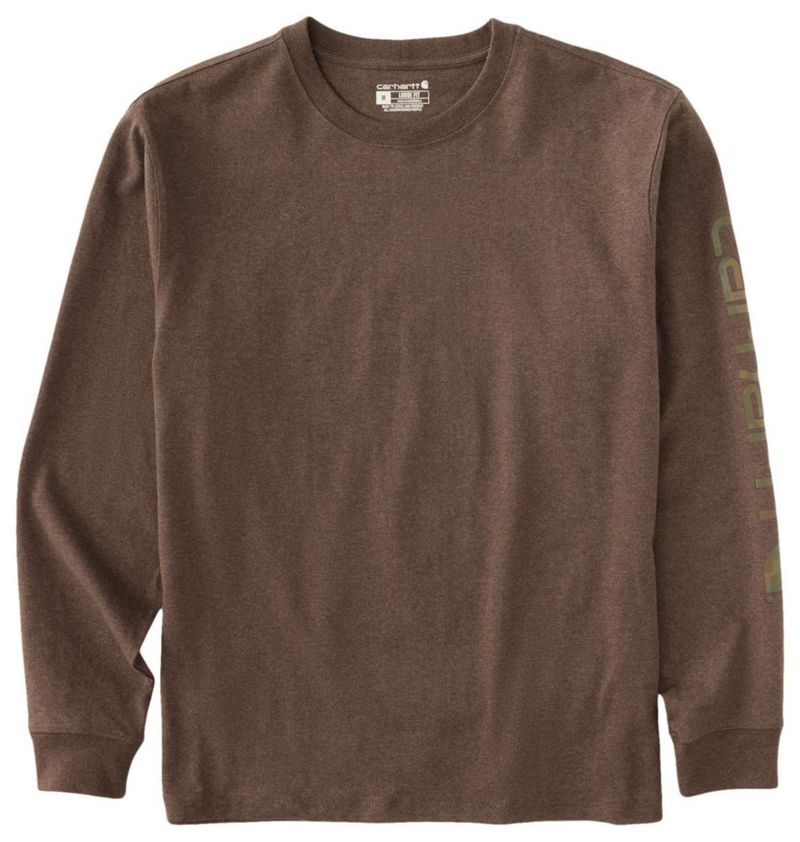 Camiseta de manga larga Carhartt Dearborn LS Logo talla grande color Dark Clove