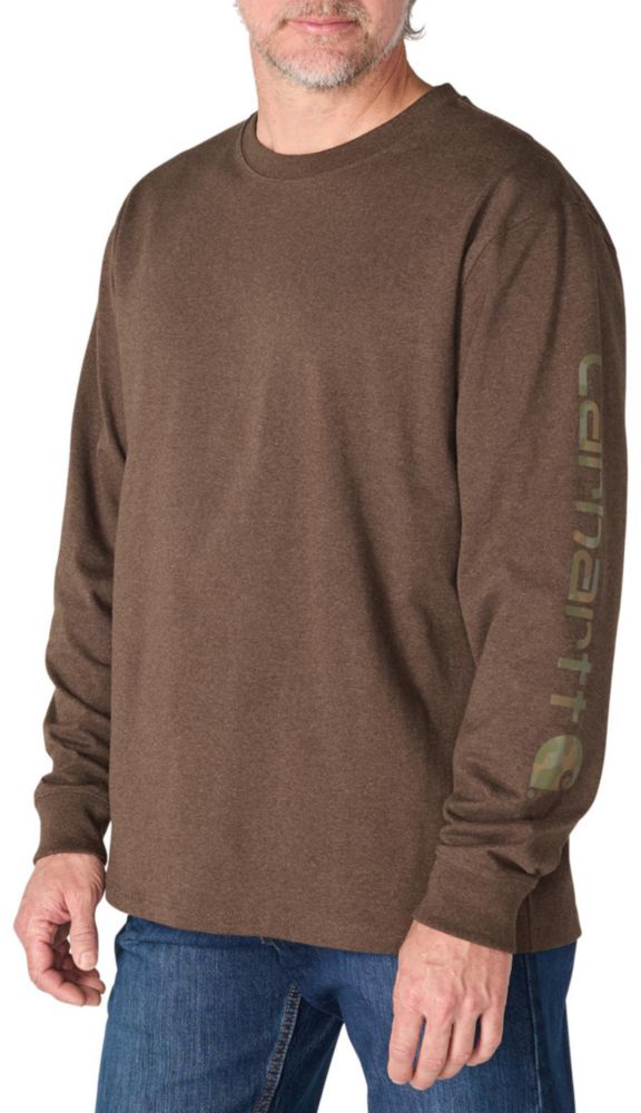 Camiseta de manga larga Carhartt Dearborn LS Logo talla grande color Dark Clove