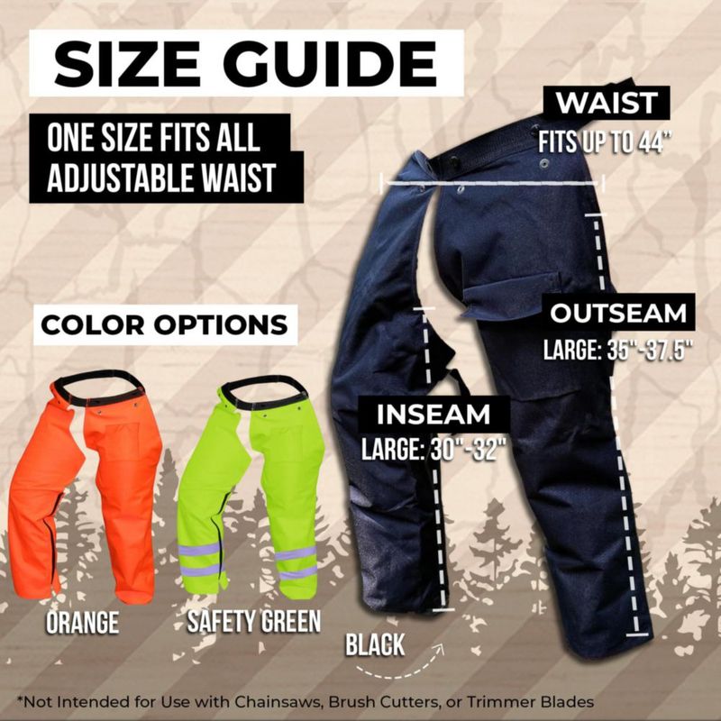 Chaps de Seguridad Ajustables FORESTER para Hombre con Cinturón