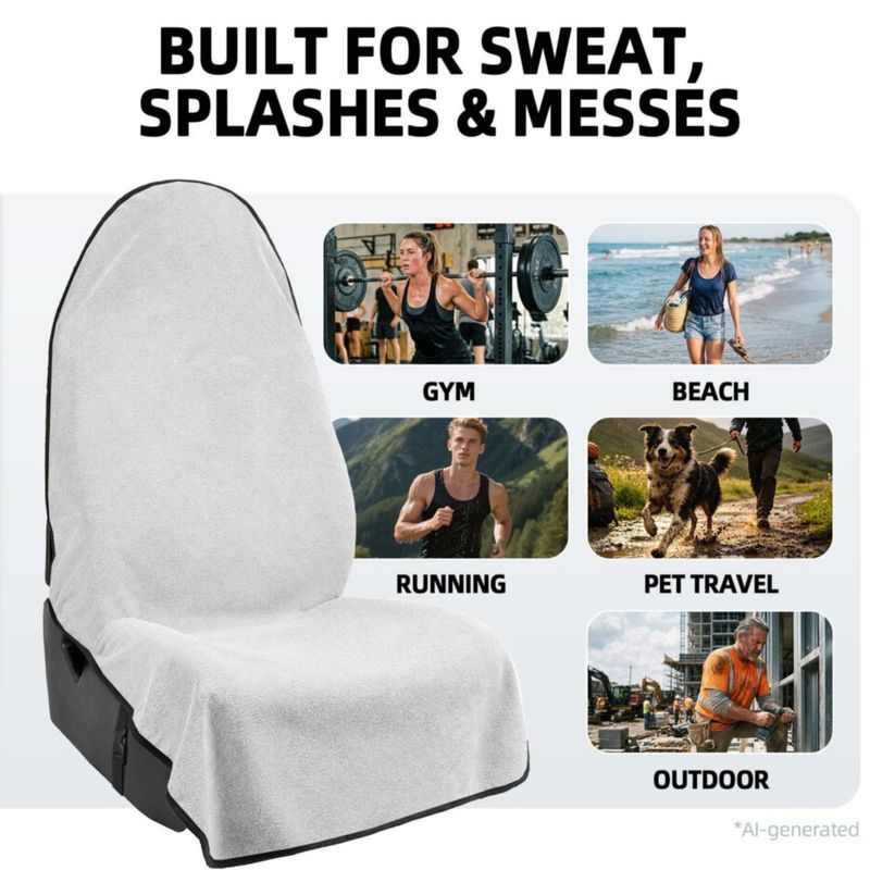 Funda impermeable blanca para asiento – Leader Accessories