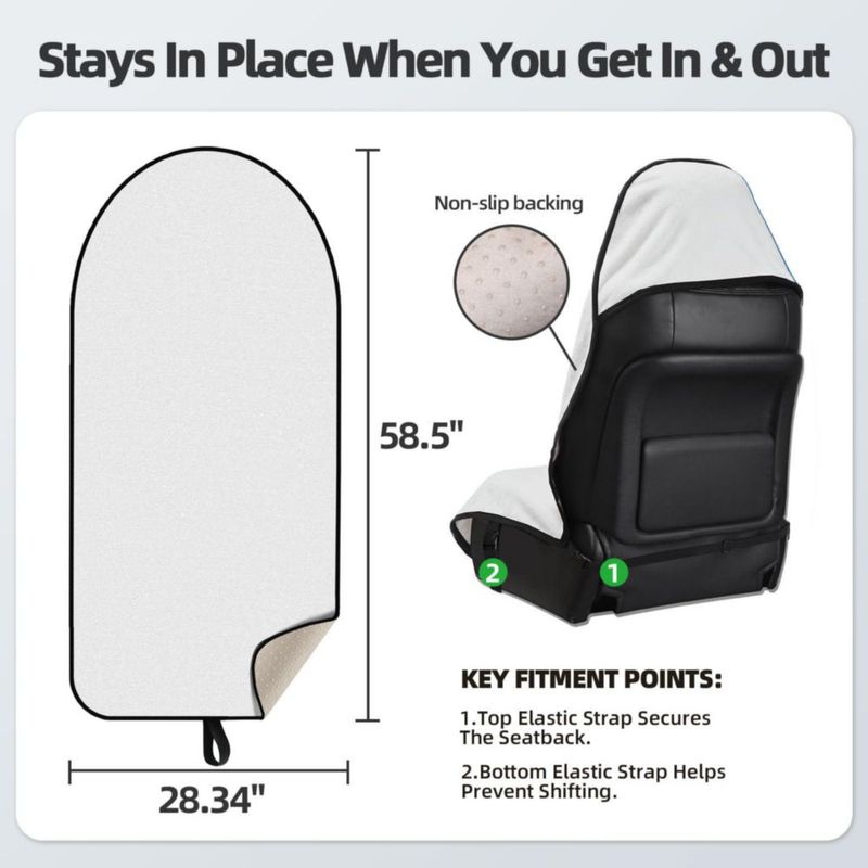 Funda impermeable blanca para asiento – Leader Accessories