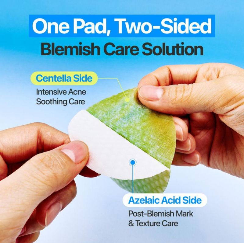 Almohadillas tonificantes numbuzin Zero Blemish con Ácido Azelaico y Centella