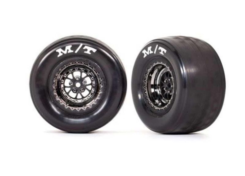 Neumáticos y Ruedas Traseros Traxxas 2‑Pack Weld Cromo Negro
