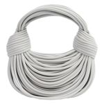 Bolso de mano Gimue 26 cm blanco con asa superior tipo nudo