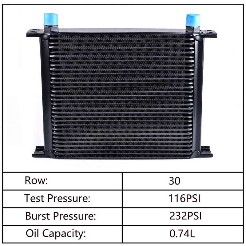 Enfriador de Aceite ZHSYMX 30 filas 035 L Kit de Línea de Combustible 10 AN