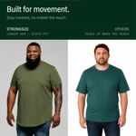 Camiseta STRONGSIZE 2XL Negra Pack de 3