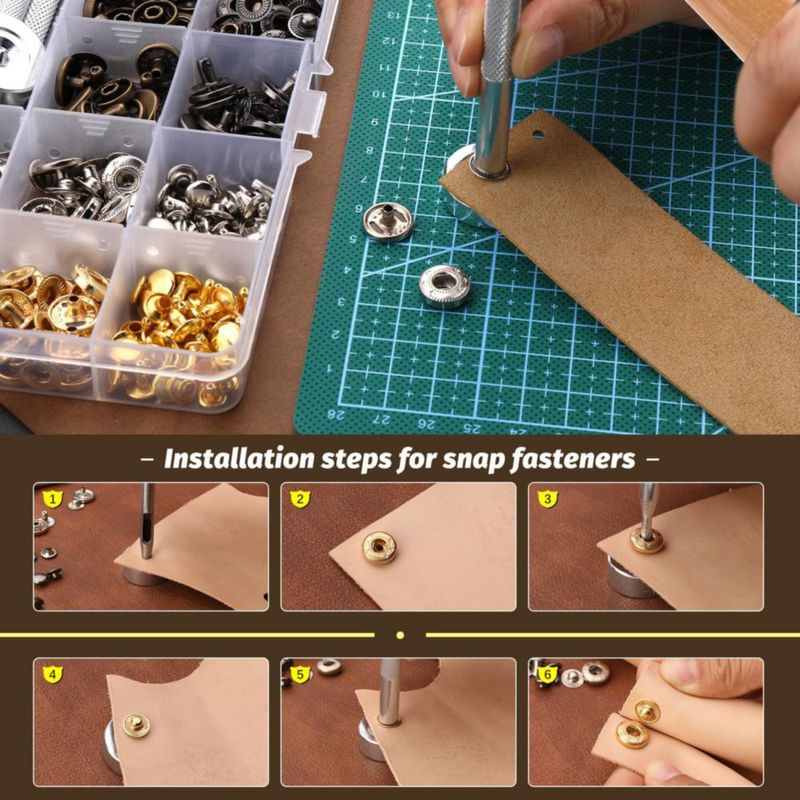 Kit de herramientas de cuero JUPEAN – 458 piezas
