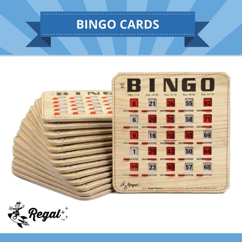 Cartas de Bingo Regal Games Pack de 200 con Ventana Deslizante