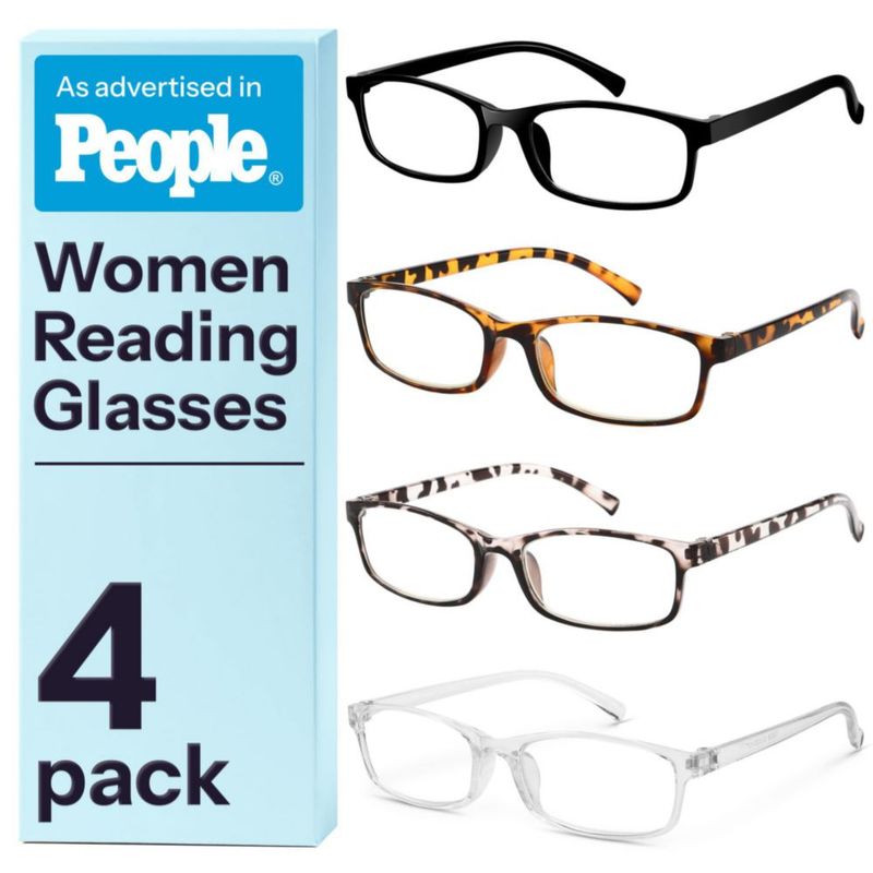 Gafas de Lectura Gaoye +2.0 con Bloqueo de Luz Azul - Pack de 4