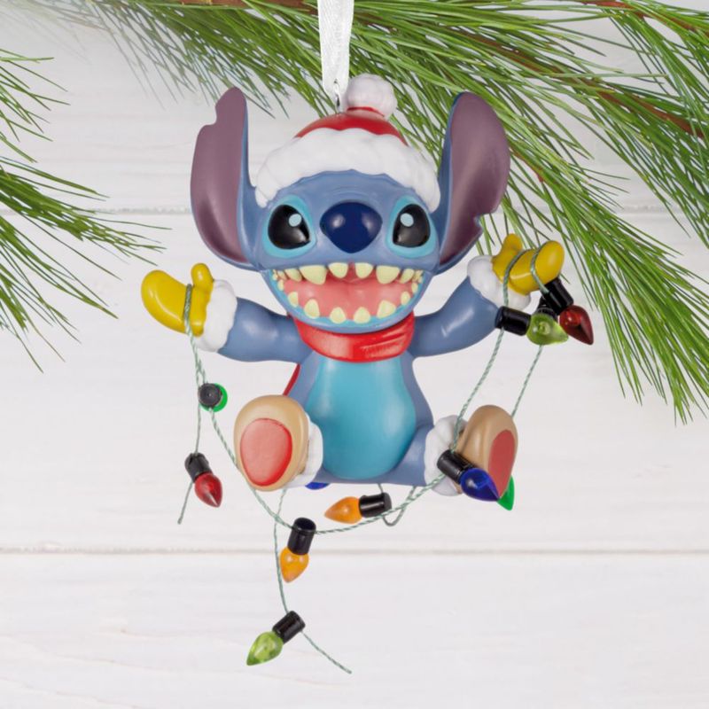 Adorno Hallmark Stitch 7 cm con cadena de luces