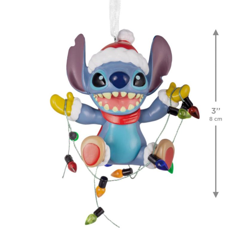 Adorno Hallmark Stitch 7 cm con cadena de luces