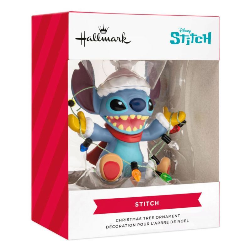 Adorno Hallmark Stitch 7 cm con cadena de luces