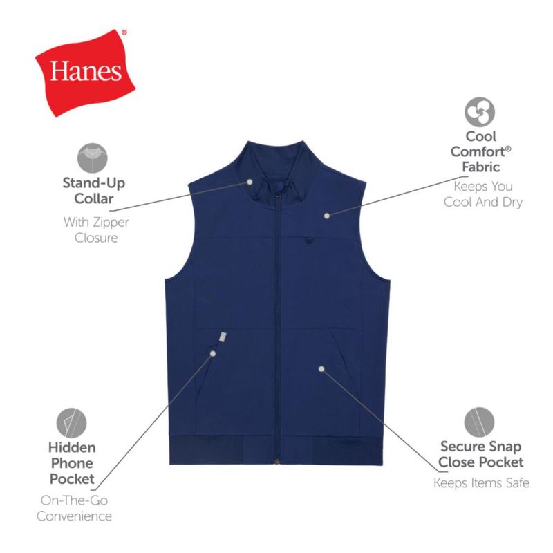 Chaleco de uniforme médico Hanes para mujer ajuste cómodo y elástico