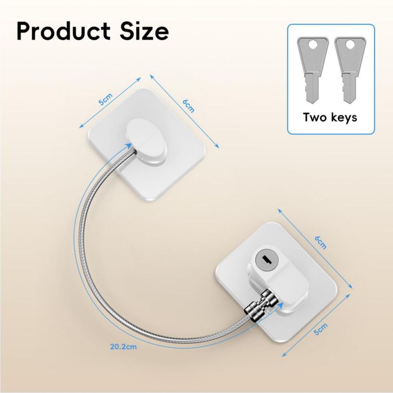 Candado de Seguridad para Nevera WILNIRY - Pack de 4 con 8 Llaves