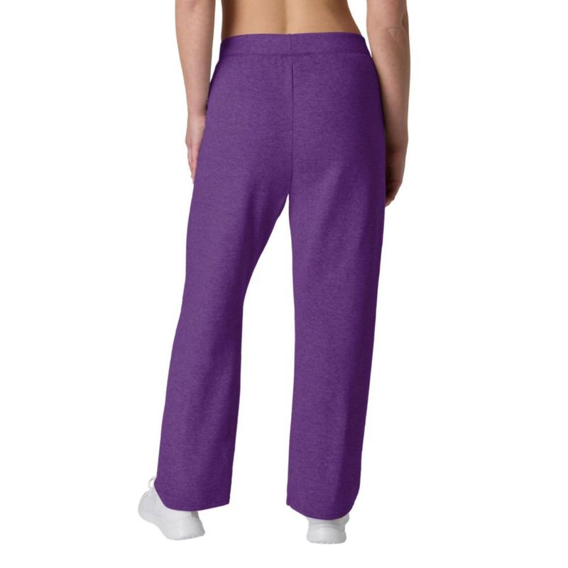 PANTALONES Hanes Mujer Talla M Violeta Jaspeado 76 cm Pierna Abierta