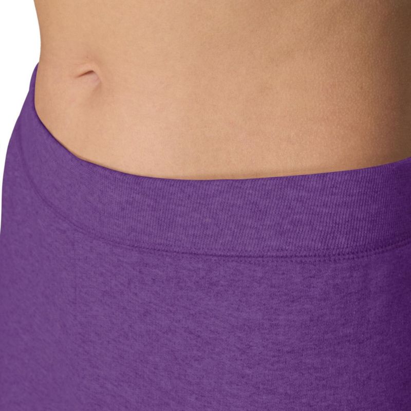 PANTALONES Hanes Mujer Talla M Violeta Jaspeado 76 cm Pierna Abierta