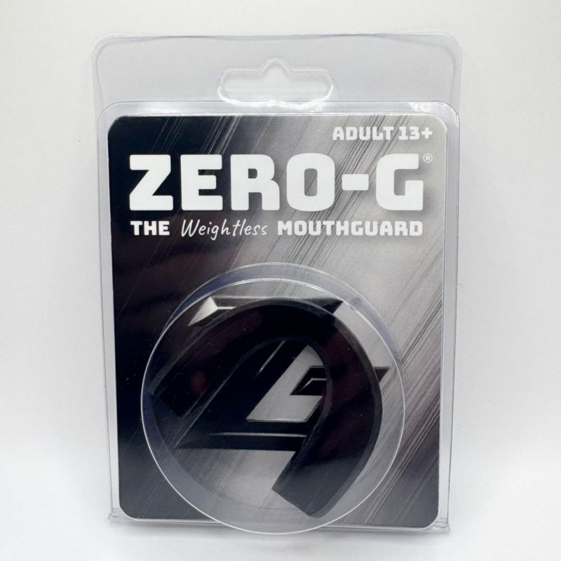 Protector bucal Zero-G negro para adulto – paquete de 1 (hervir y moldear)