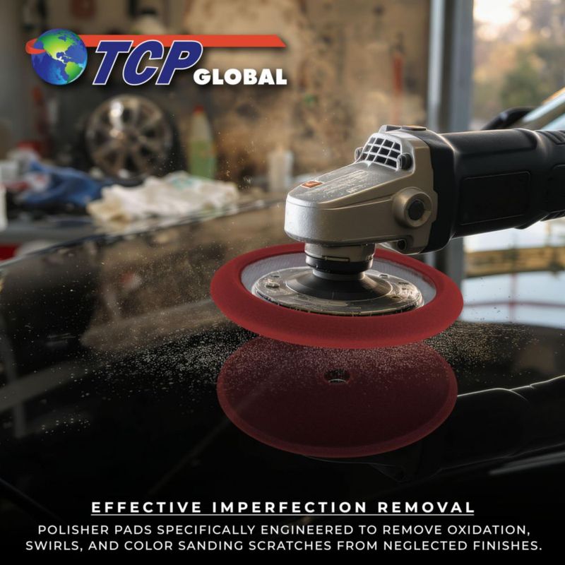 Almohadilla de Pulido TCP Global 20 cm Rojo Extra Gruesa