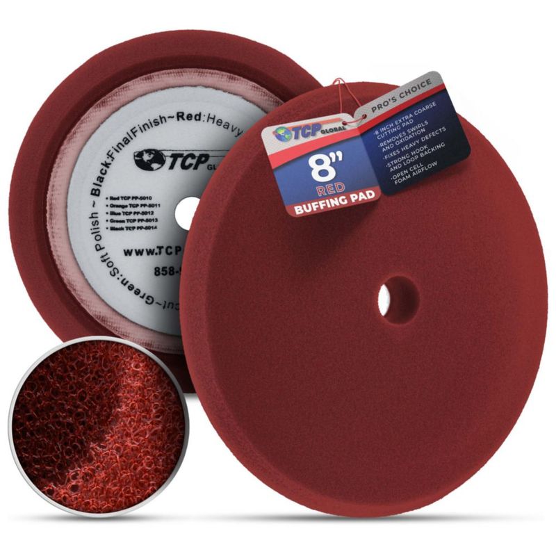 Almohadilla de Pulido TCP Global 20 cm Rojo Extra Gruesa