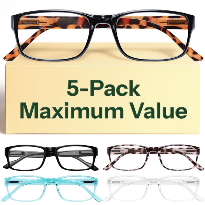 Gafas de Lectura Gaoye Pack de 5 con Protección de Luz Azul