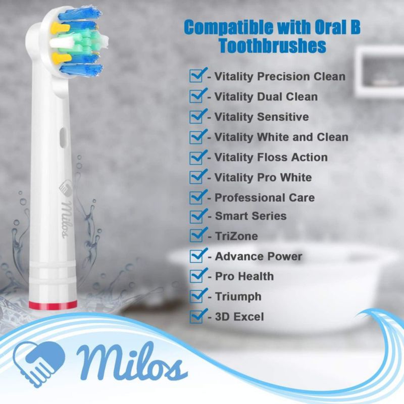 Cabezales de cepillo de dientes Milos 16 pzas compatibles con Oral‑B