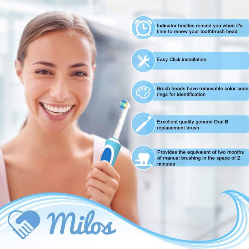 Cabezales de cepillo de dientes Milos 16 pzas compatibles con Oral‑B