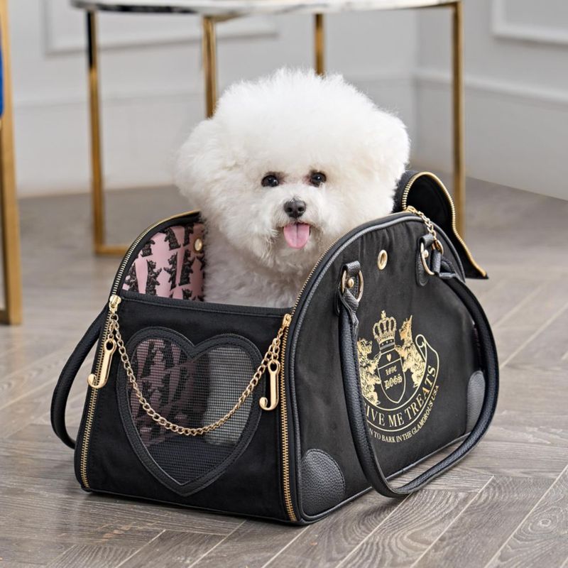 Transportín para mascotas Juicy Couture 41x25x25 cm negro