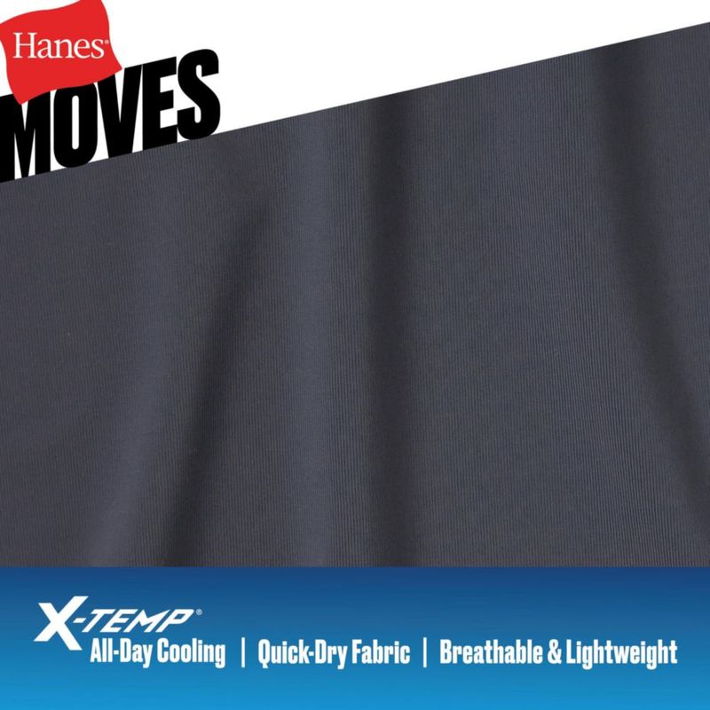 Camiseta Hanes Moves Mesh para hombre Pack de 3 (Blanco/Negro/Gris)
