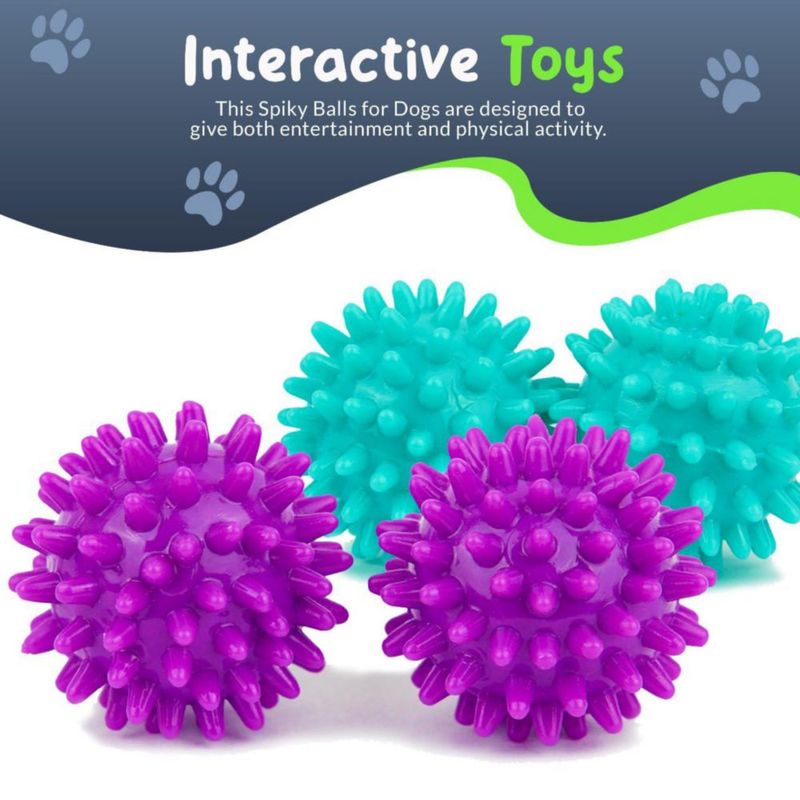 Pelotas Petite Paws 45 cm con chirrido – Pack de 4 para perros pequeños