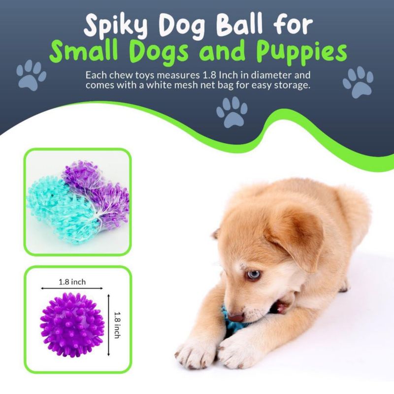 Pelotas Petite Paws 45 cm con chirrido – Pack de 4 para perros pequeños