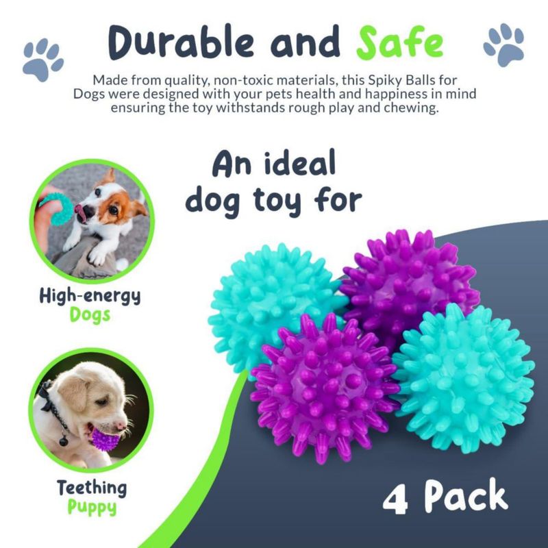 Pelotas Petite Paws 45 cm con chirrido – Pack de 4 para perros pequeños