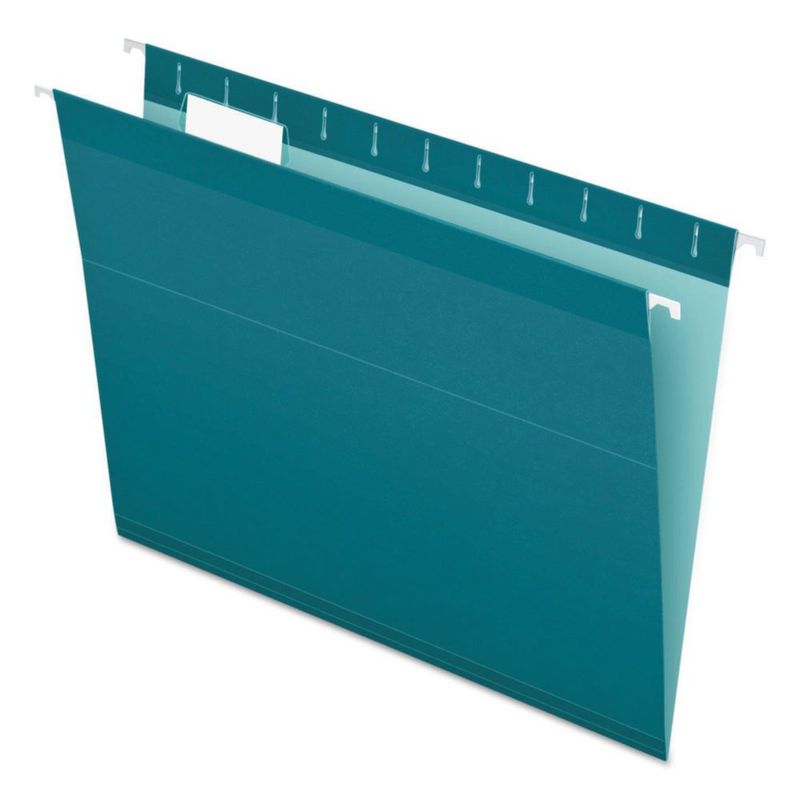 Carpeta colgante Pendaflex verde azulado 1/5 corte - 25 unidades