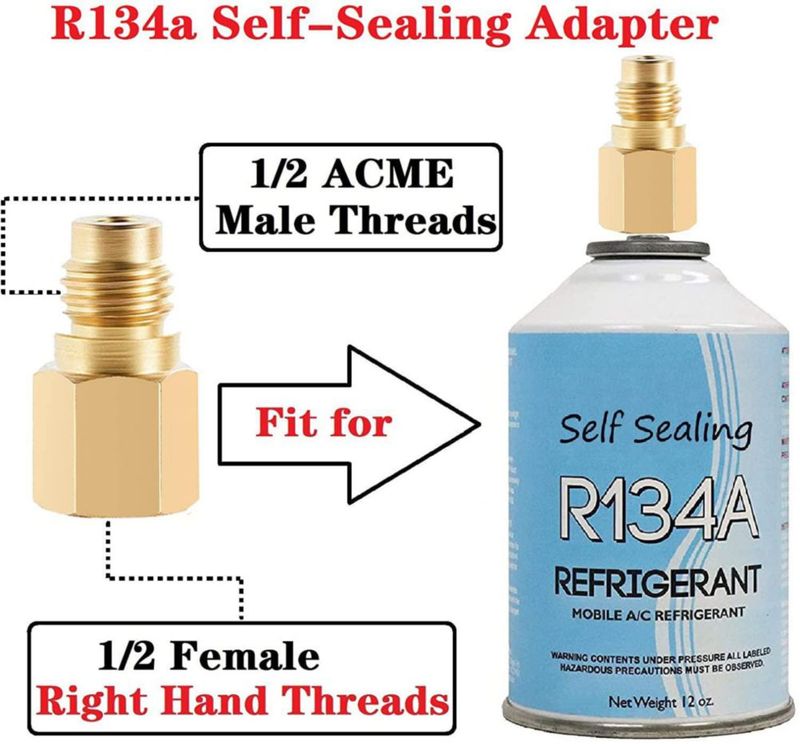 Kit de Recarga de Aire Acondicionado FANOVO R134a R12 R22 con Adaptador de Manómetro