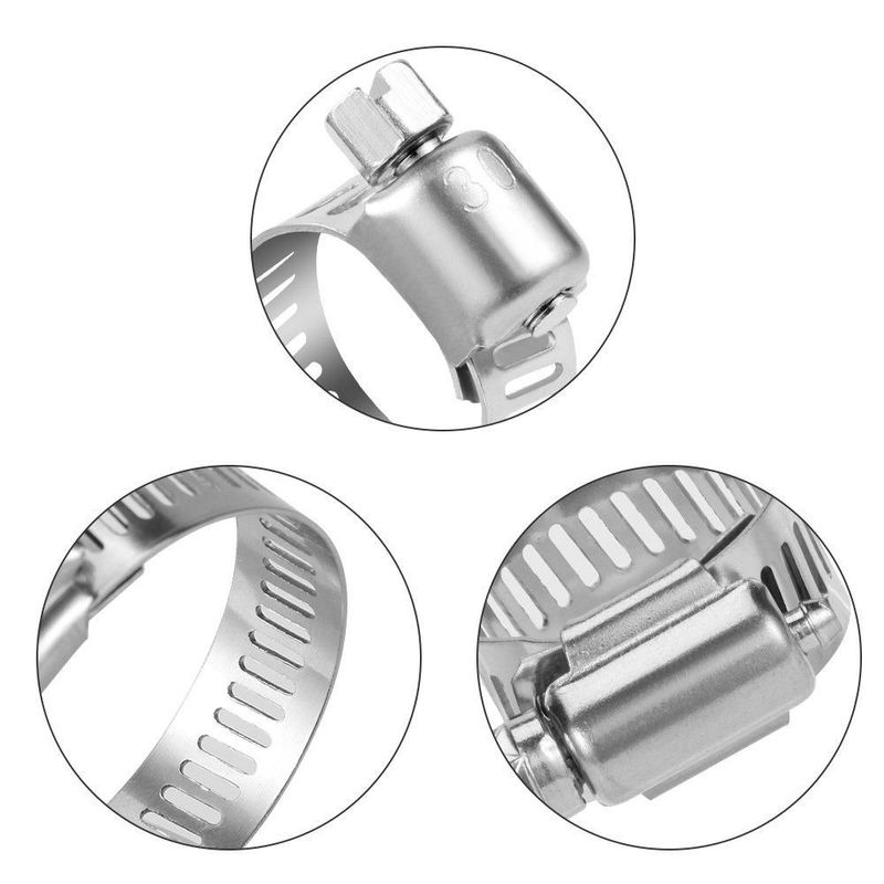 Abrazadera de manguera LOKMAN 6‑12 mm paquete de 20 acero inoxidable