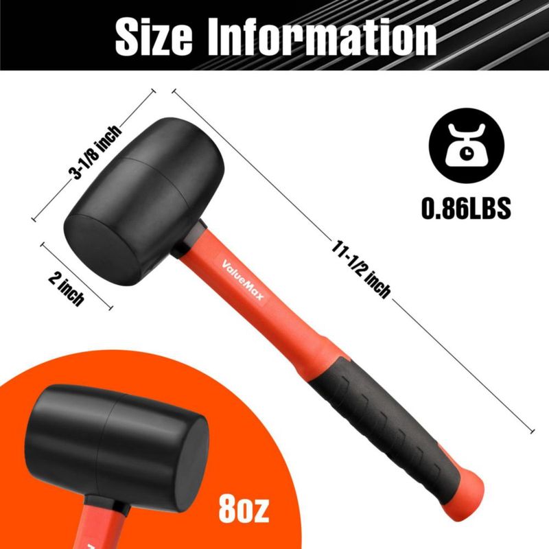 Mazo de goma ValueMax 227 g con mango de fibra de vidrio suave