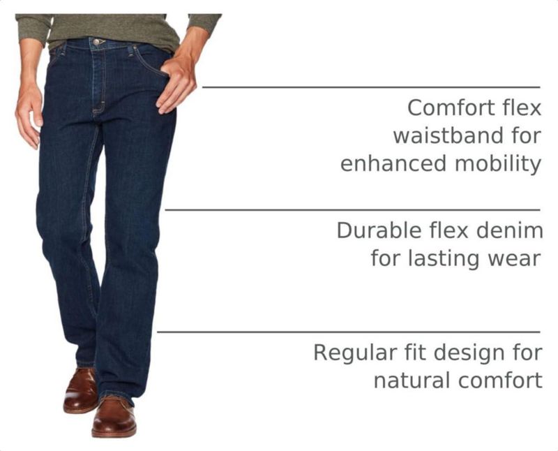 Jeans Wrangler Corte Regular 34W x 86 cm Índigo Oscuro