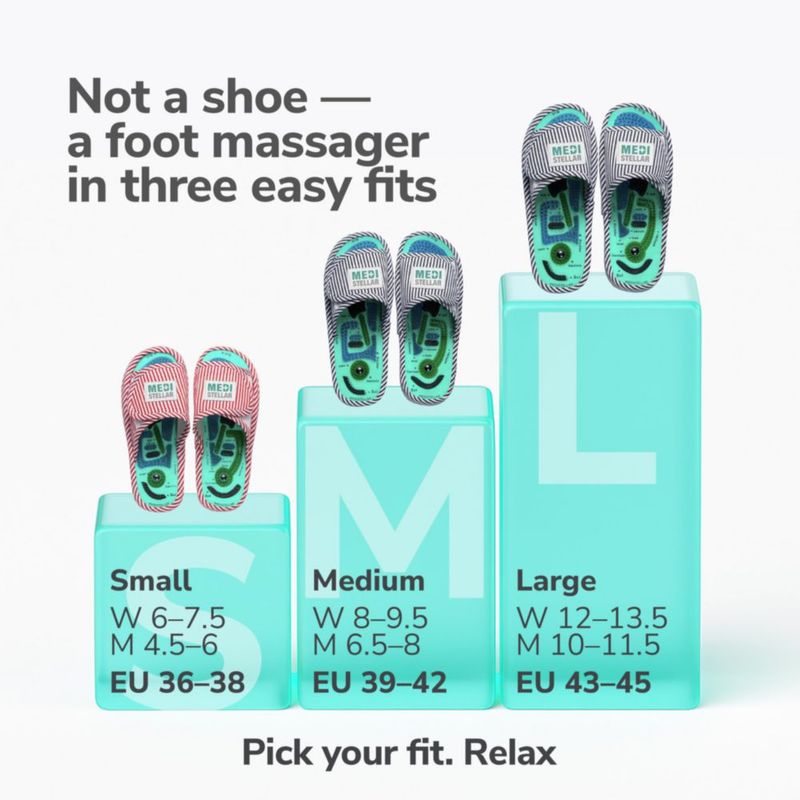 Zapatillas de Masaje Shiatsu MEDISTELLAR con Acupresión y Magnetoterapia
