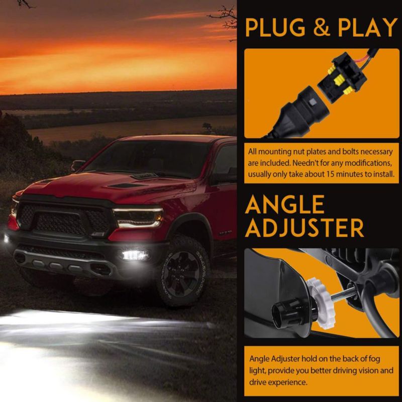 Luces de niebla Auxbeam para Ram 1500/2500/3500 36W IP67