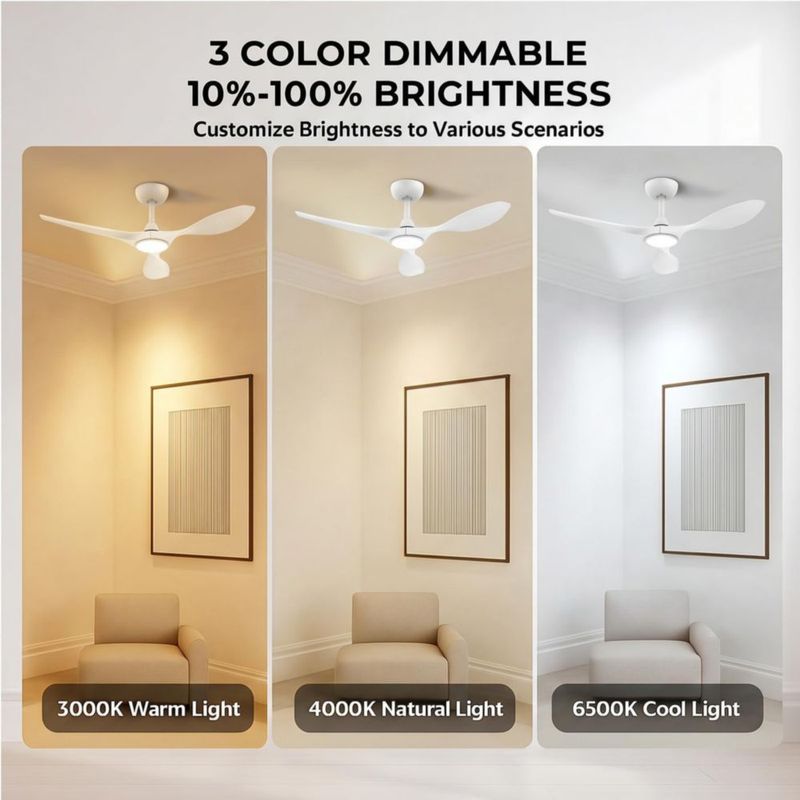Ventilador de techo Roomratv 42" con luz y control remoto